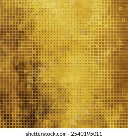 Metallic Gold Color Square Background Vector