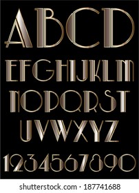 metallic gold font