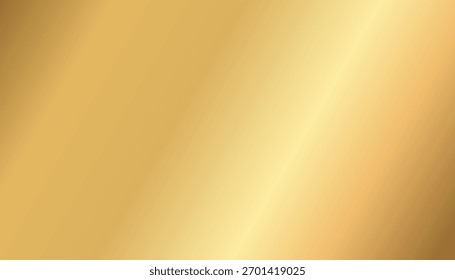 Metallic gold gradient background, shiny vector wallpaper design, luxury golden graphic texture for banners, packaging, invitations and elegant decorative projects