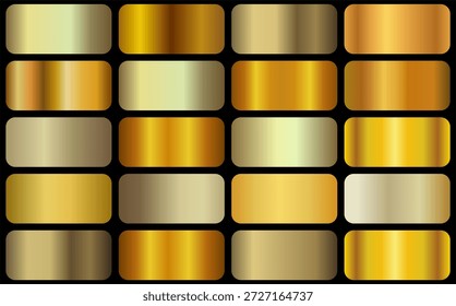 metallic gold Farbverlauf Palette Vektor Hintergrund Sammlung.gold Farbverlauf.