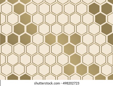 metallic gold hexagon full background