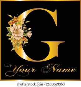 Metallic Gold Letter G Logo