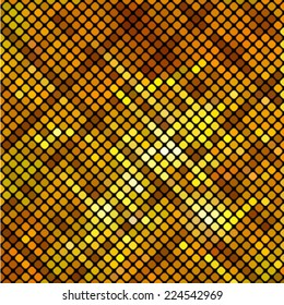 Metallic gold mosaics. Abstract vector background.