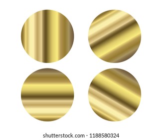 Metallic gold on white background. Vector, Illustration, EPS10
