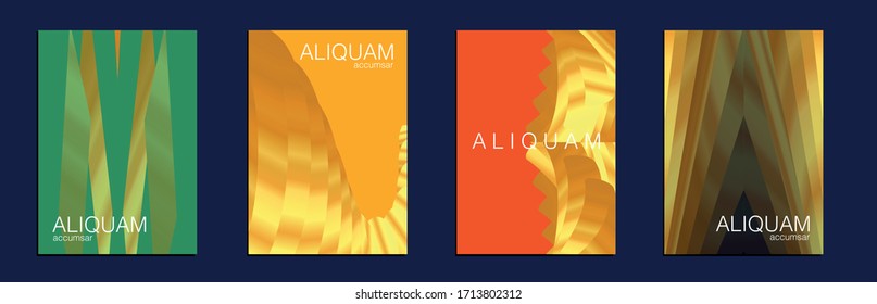 Textura líquida metálica de oro amarillo para la etiqueta de aceite. Diseño Cósmico Vintage. Fondo de degradado de papel de 1990. Folleto abstracto de lujo. Conjunto de fondos vectores para volantes profesionales. Tapa mínima de líquido.