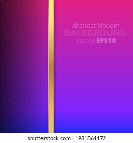 Metallic golden purple violet clean motion 3d art deco elegant realistic geometric abstract modern vector background, luxury strong design cover, banner decoration, shiny sparkles creative pattern