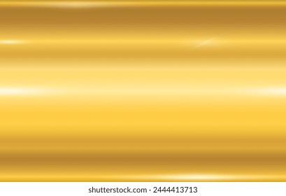 Metallischer Farbverlaufshintergrund in Goldfarbe. Eine Platte mit einer Folienstruktur. Ein Muster aus glänzendem, metallischem Gradienten. Vektorgrafik EPS 10.