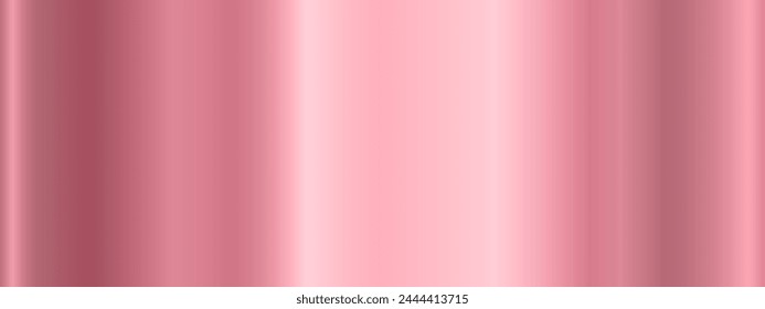 Fondo de degradado metálico en color rosa. Un patrón de degradado metálico brillante. Una placa con una textura de papel de aluminio. Ilustración vectorial.