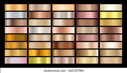 Metallic gradient collection for Wedding and Luxury design texture Vector