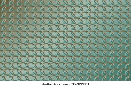 Metallic gradient colored abstract background with intertwined rings tiled pattern. Background for banner, wallpaper, cover, filled background, card, and editable template.