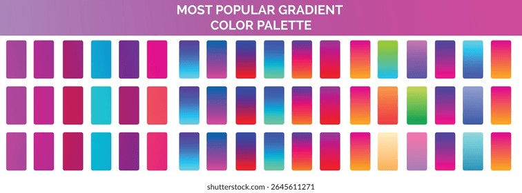 Metallic gradient foil background. most popular gradient. Gold, Pink gold, Silver and Holographic metal vector template