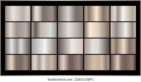 Metallic gradient illustration gradation for backgrounds, banner interface Vector template design