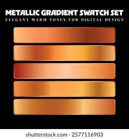 Metallic Gradient Swatch Set – Elegant Warm Tones for Digital Design