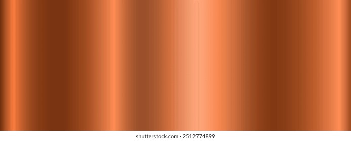 Metallic gradients with highlights. Copper metal gradient effects for the design of text and bulletin boards, infographics. Vector EPS 10.