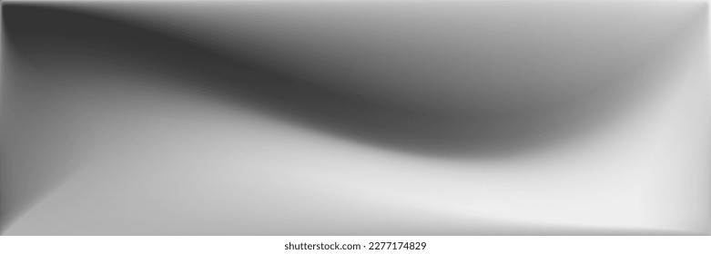 Metallic  Gray Trendy Background. Grey Wavy Gradient Mesh. Black and white Blurred Texture Illustration. Natural Alluminium Horizontal Lines Backdrop. Blank Silver Wavy Gradient Mesh.