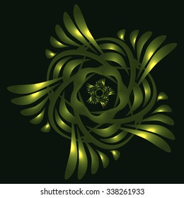 
Metallic green rose