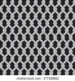 metallic grill weave texture with dark background, vector Illustration