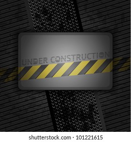 Metallic grunge background blank template. Vector 10eps