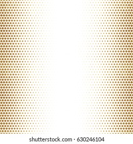 Metallic halftone patterns - golden paint on white background, seamless vector pattern with fading retro comics and manga texture style