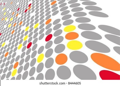 Metallic halftone retro dots (Vector)
