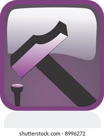  metallic hammer and round	