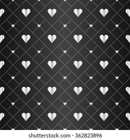 Metallic Heart pattern, Concept for Love background in Valentine