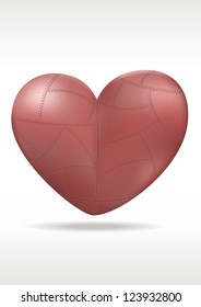 Metallic heart. Vector illustration