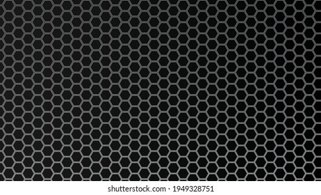 The metallic hexagons background, Abstract vector of metal bee hive pattern net on dark background