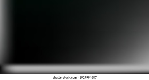 Malla de gradiente horizontal metálica. Fondo original de plata blanca y negra. Malla de gradiente horizontal natural gris. Fondo de superficie lisa y vibrante en blanco. Ilustración De Textura Borrosa De Aluminio.
