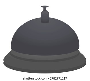 Metallic hotel bell. vector illustration