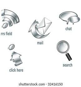 metallic icons-set 2