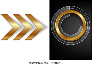 The metallic infofraphic elements