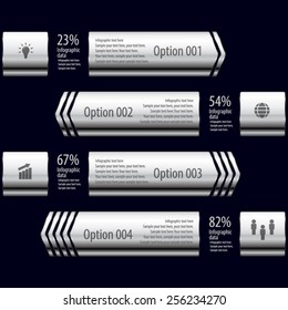 Metallic infographic background - EPS10.All elements in separate layers.