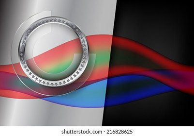The metallic infographic element
