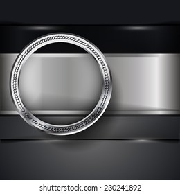 The metallic infographic element