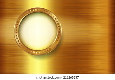 The metallic infographic element on abstract background