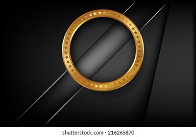 The metallic infographic element on abstract background
