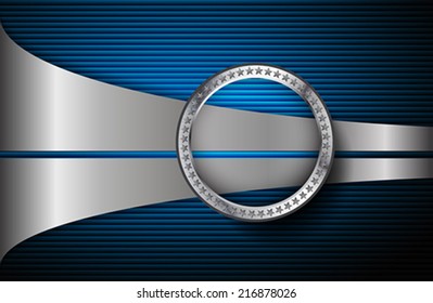 The metallic infographic element on abstract background