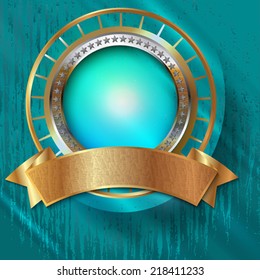 The metallic infographic element on abstract background
