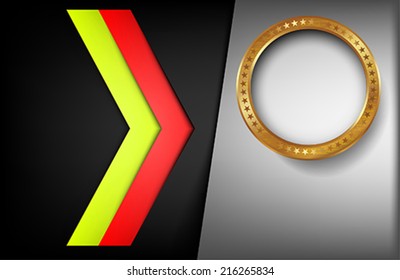 The metallic infographic elements on abstract background