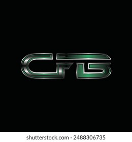 Metallic Initial CFB Geometric Technology Business Creative Design Template Logo