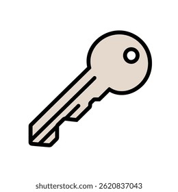 Metallic key unlocks something on white