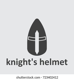 Metallic Knight's Helmet icon on the grey background.