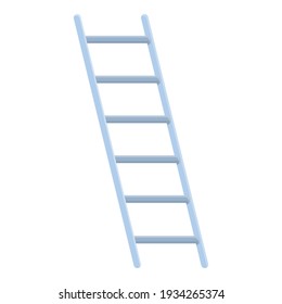Metallic ladder icon. Cartoon of metallic ladder vector icon for web design isolated on white background