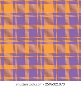 Metallic Light Orange and Soft Lighter Purple Seamless Tartan Fabric Design