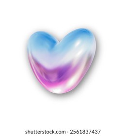Metallic Liquid Shapes. Glossy 3D Illustration