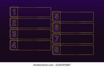 Cajas de texto metálicas de oro de lujo