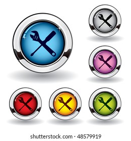 Metallic maintenance button