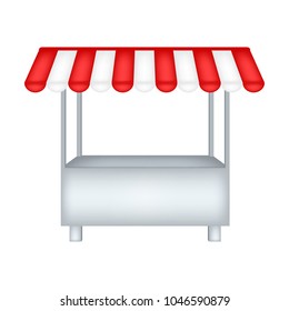 Metallic market stall, vector design