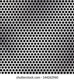 Metallic mesh texture vector background with reflections